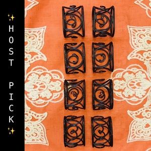 ✨HP✨Set of 8 Metal Koru design Napkin Rings